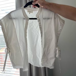 Bohme, size L, white boxy blouse